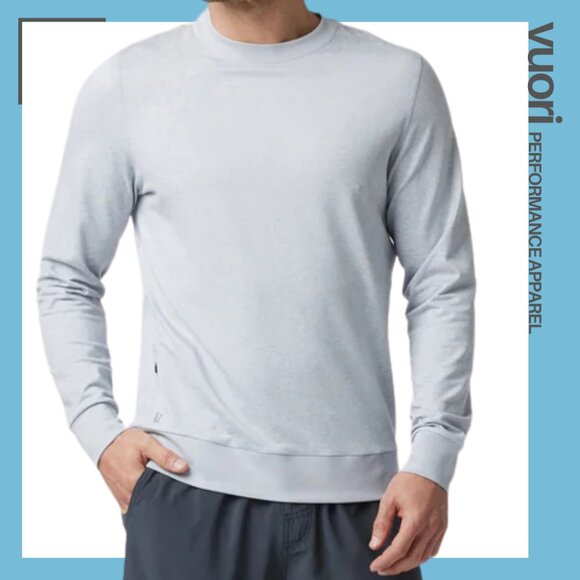 Vuori Other - vuori Men's Ponto Performance Crew in Platinum Heather - XL
